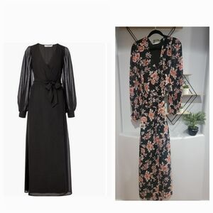 2 DRESS BUNDLE - Low Plunge Wrap Maxi Dress (B2-10)